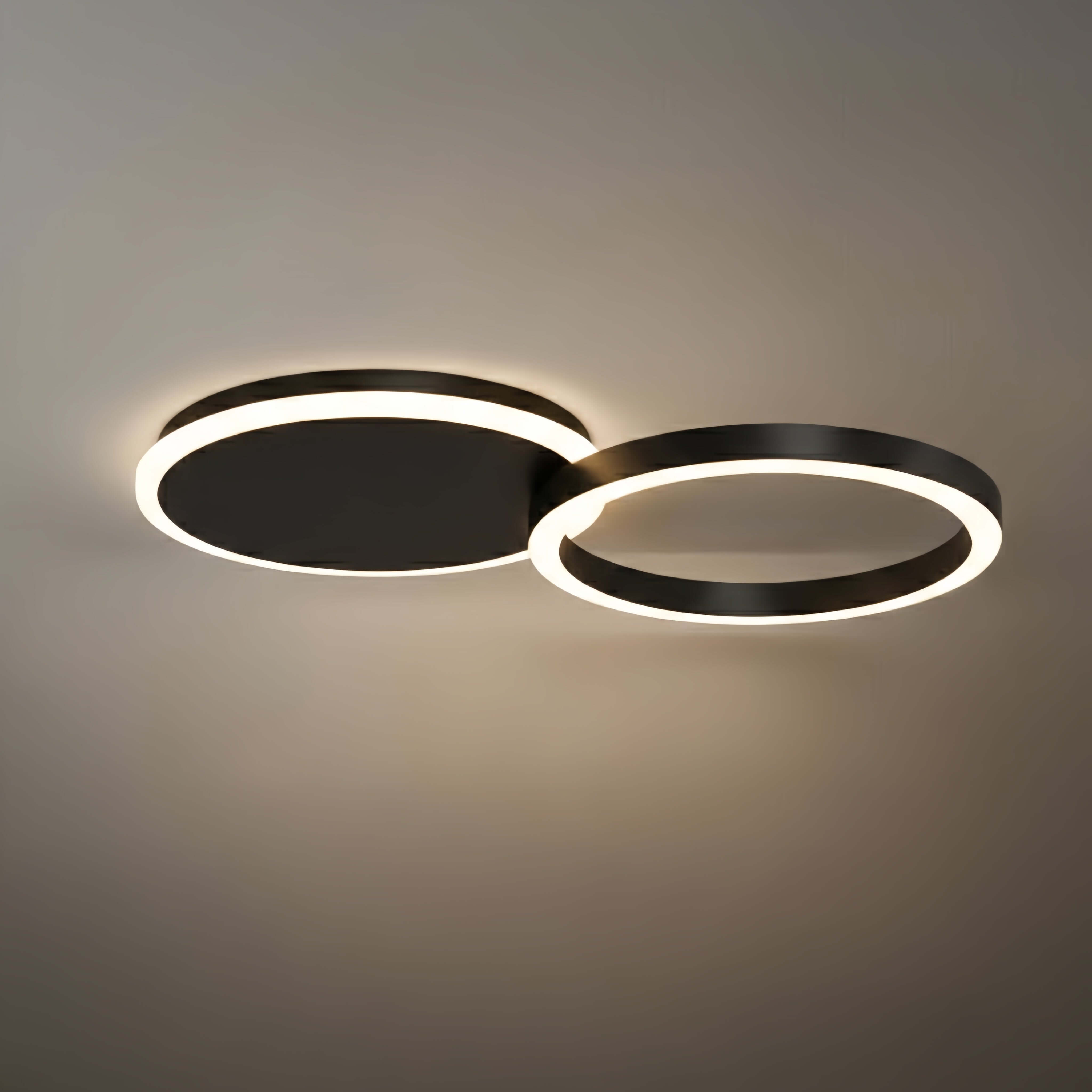 Ring Black/Gold Celing Light, 4Style, for Bedroom/Living Room/Commercial